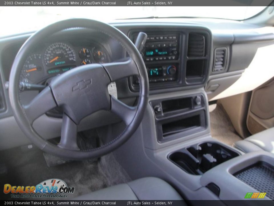 2003 Chevrolet Tahoe LS 4x4 Summit White / Gray/Dark Charcoal Photo #11