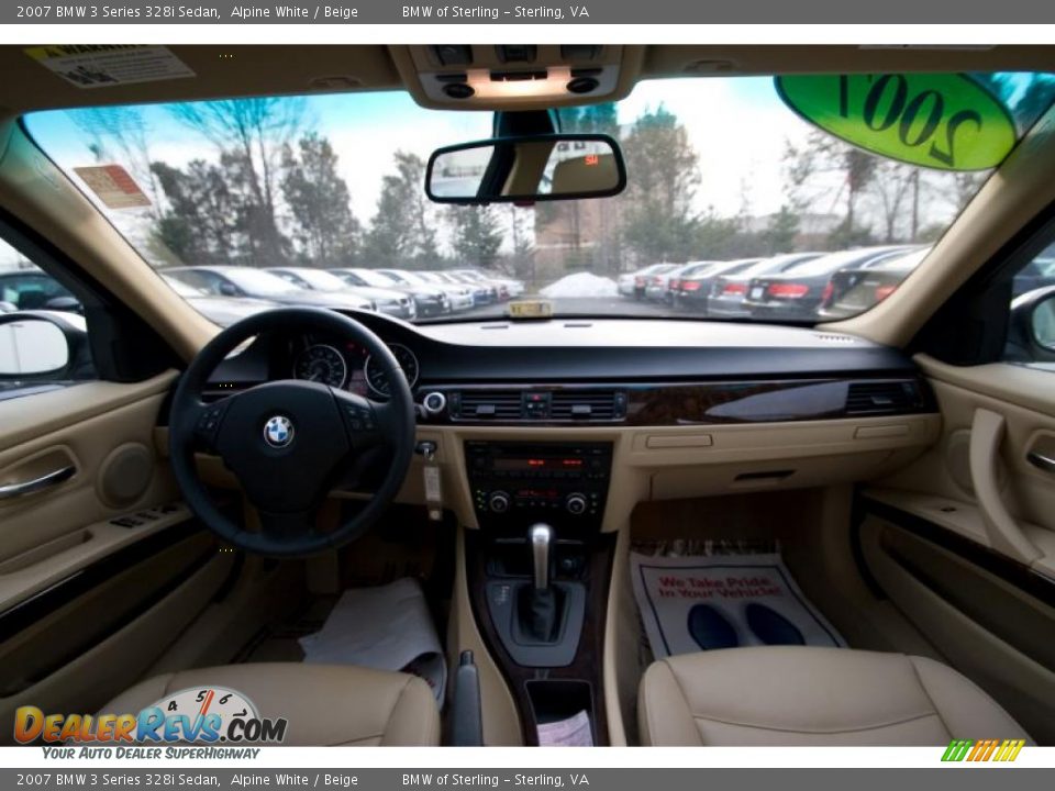 2007 BMW 3 Series 328i Sedan Alpine White / Beige Photo #12