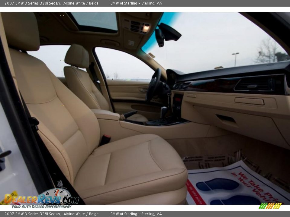 2007 BMW 3 Series 328i Sedan Alpine White / Beige Photo #13
