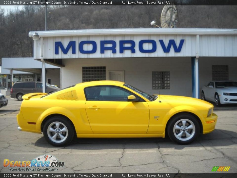 2006 Ford Mustang GT Premium Coupe Screaming Yellow / Dark Charcoal Photo #1