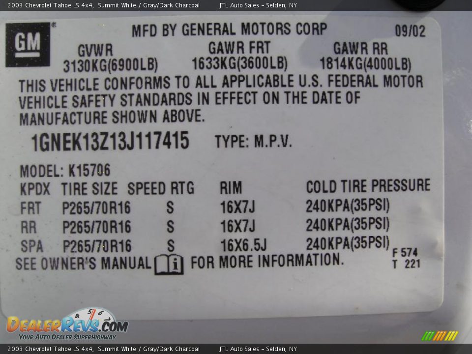 2003 Chevrolet Tahoe LS 4x4 Summit White / Gray/Dark Charcoal Photo #15