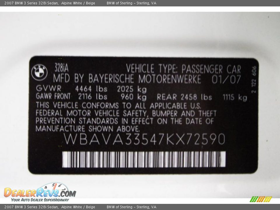 2007 BMW 3 Series 328i Sedan Alpine White / Beige Photo #15