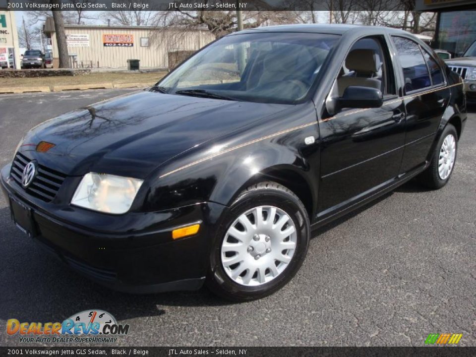 2001 Volkswagen Jetta GLS Sedan Black / Beige Photo #1