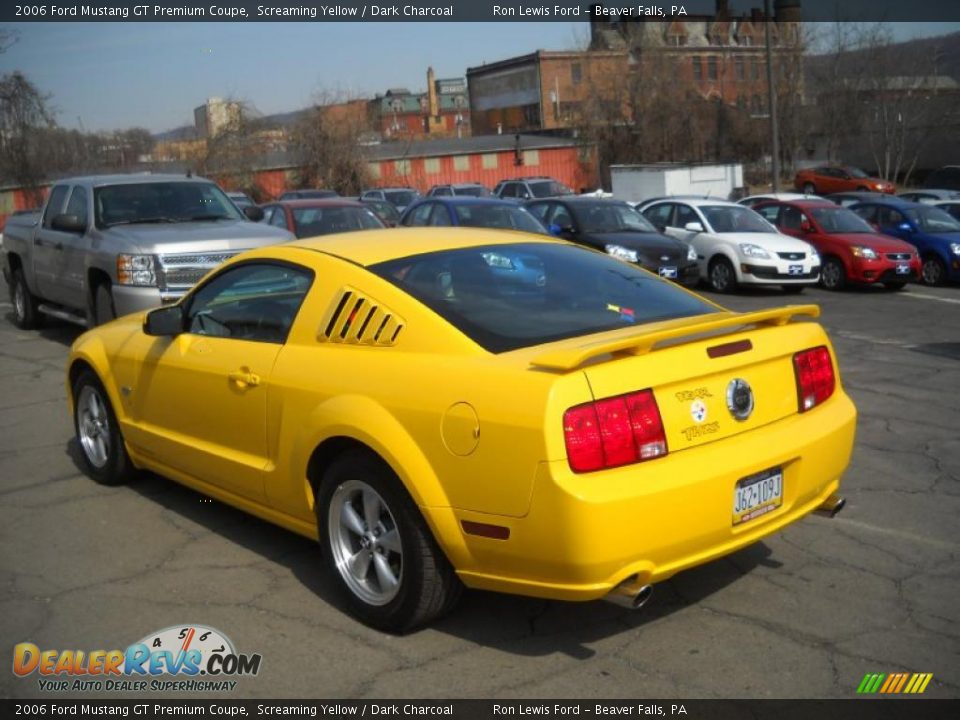 2006 Ford Mustang GT Premium Coupe Screaming Yellow / Dark Charcoal Photo #4