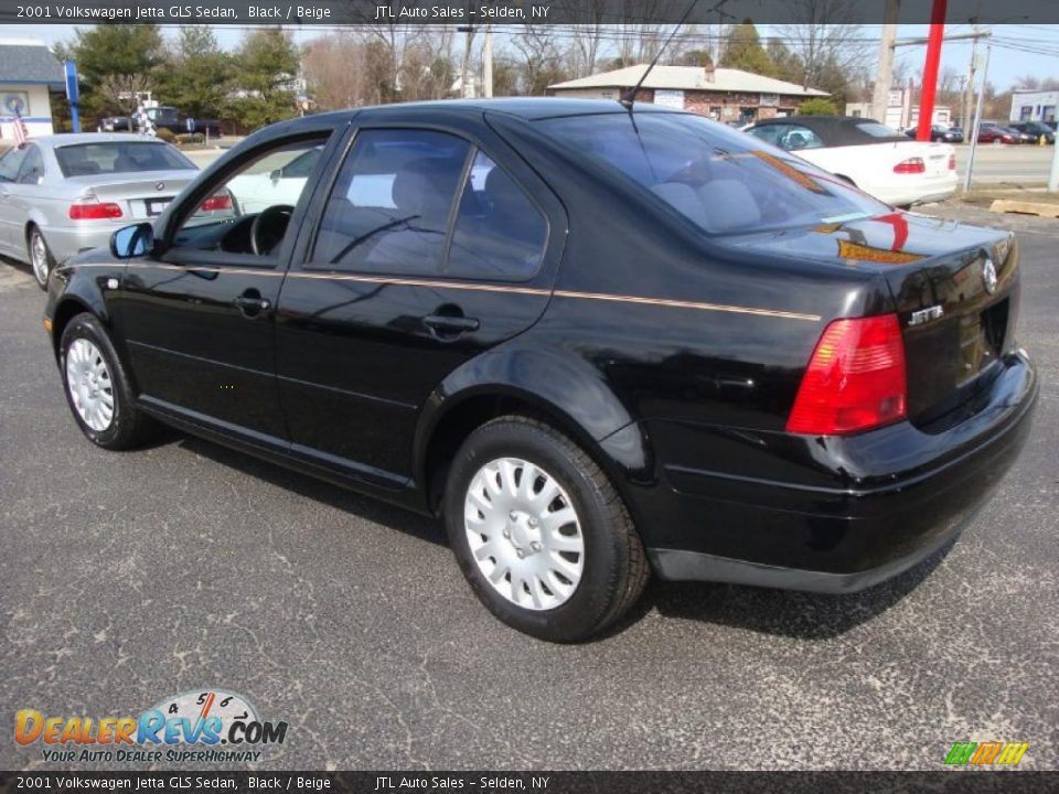 2001 Volkswagen Jetta GLS Sedan Black / Beige Photo #4