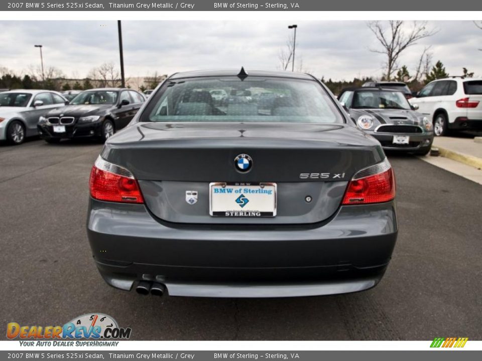 2007 BMW 5 Series 525xi Sedan Titanium Grey Metallic / Grey Photo #5