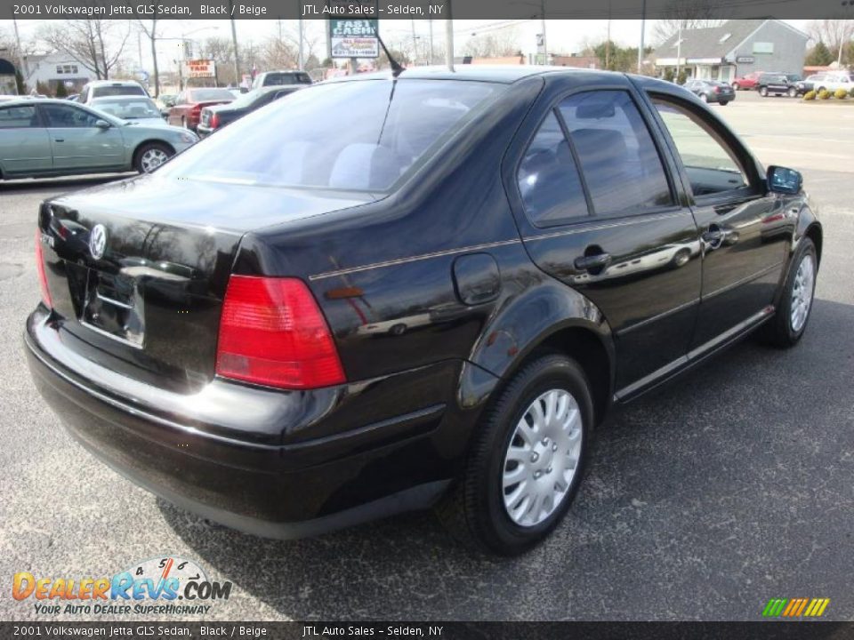 2001 Volkswagen Jetta GLS Sedan Black / Beige Photo #6