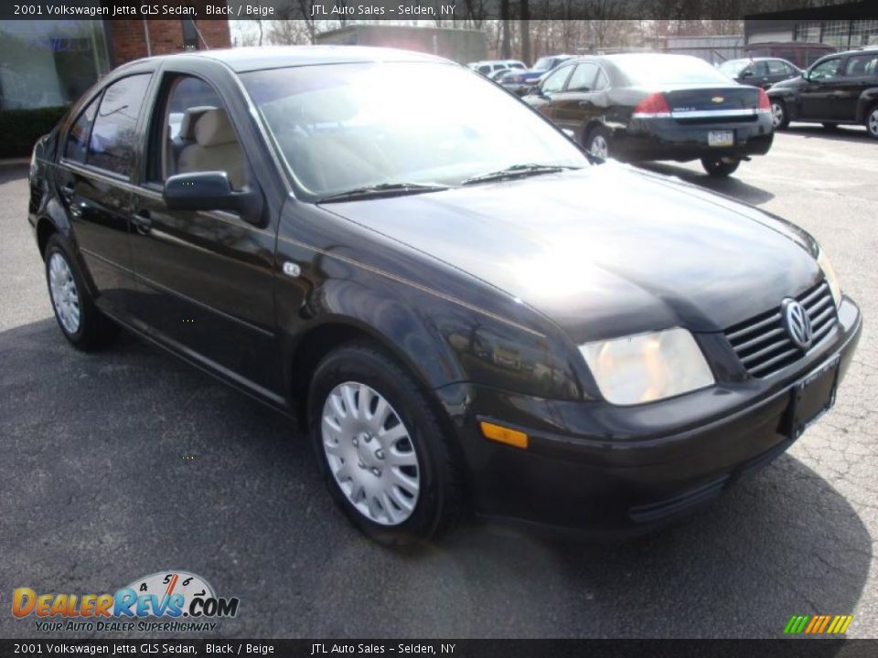 2001 Volkswagen Jetta GLS Sedan Black / Beige Photo #8
