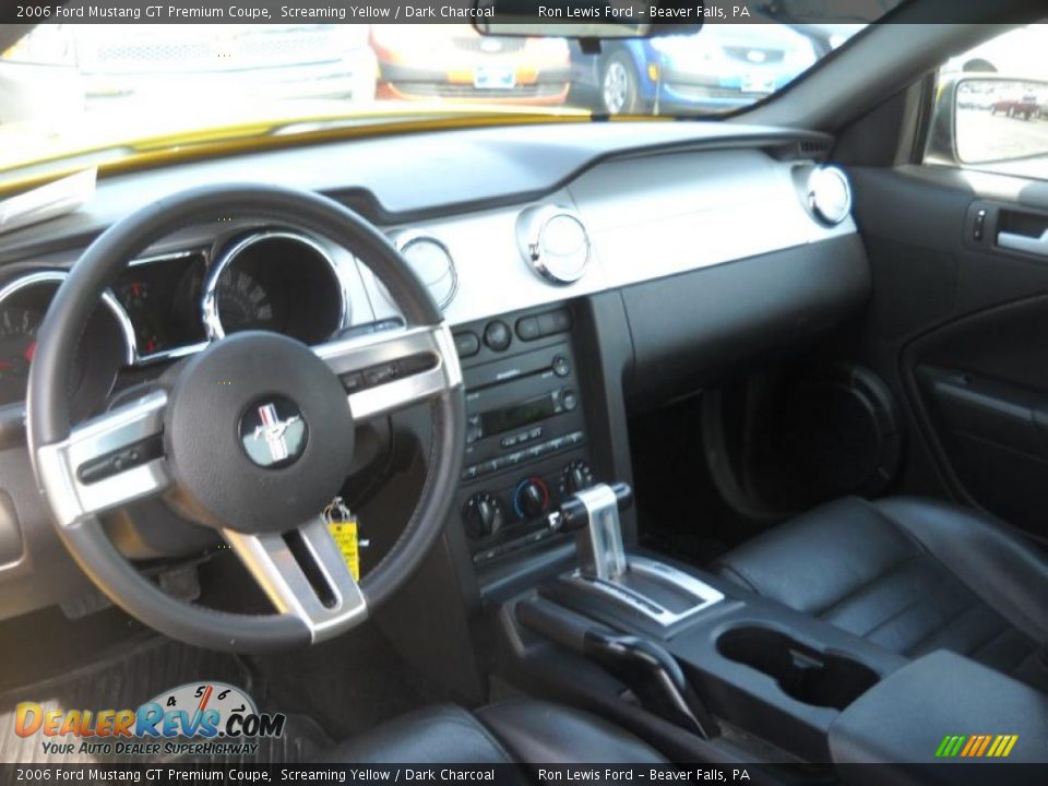 2006 Ford Mustang GT Premium Coupe Screaming Yellow / Dark Charcoal Photo #10