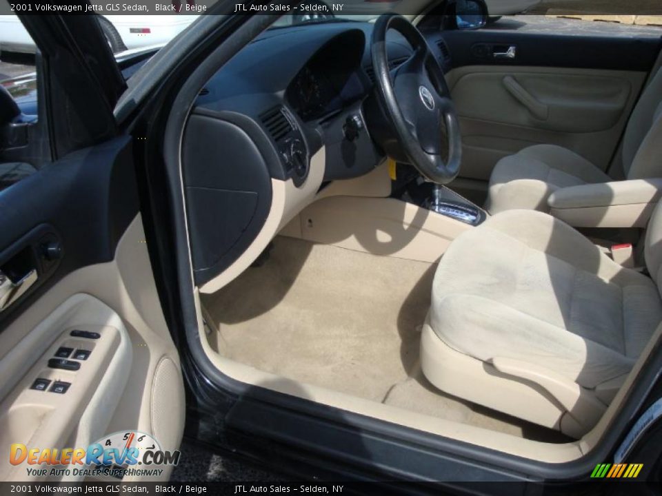 2001 Volkswagen Jetta GLS Sedan Black / Beige Photo #11