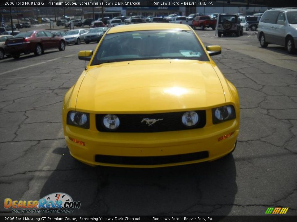 2006 Ford Mustang GT Premium Coupe Screaming Yellow / Dark Charcoal Photo #15