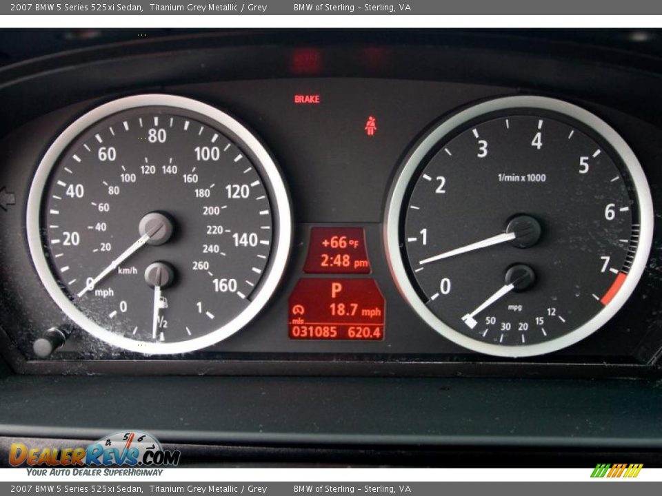 2007 BMW 5 Series 525xi Sedan Titanium Grey Metallic / Grey Photo #14