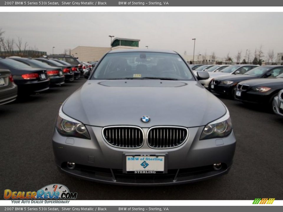 2007 BMW 5 Series 530i Sedan Silver Grey Metallic / Black Photo #1