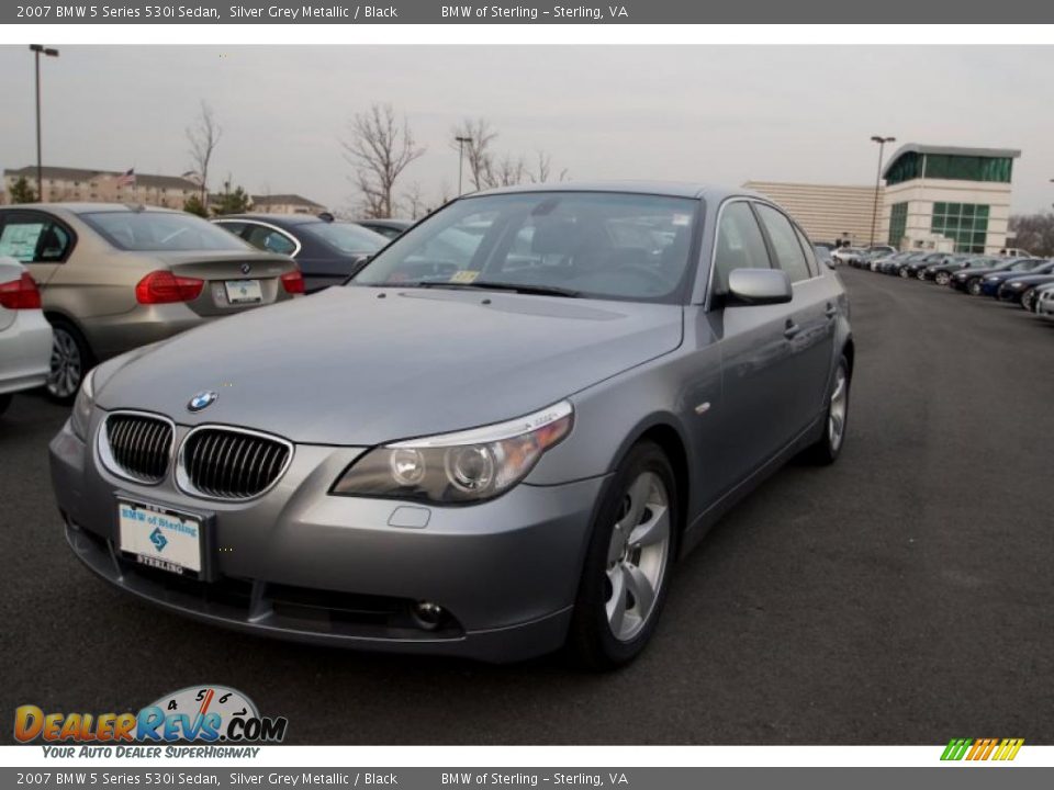 2007 BMW 5 Series 530i Sedan Silver Grey Metallic / Black Photo #2