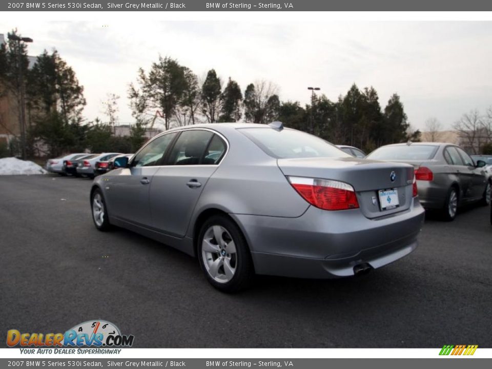 2007 BMW 5 Series 530i Sedan Silver Grey Metallic / Black Photo #4