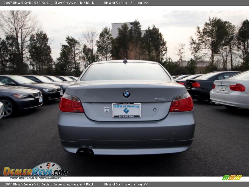 2007 BMW 5 Series 530i Sedan Silver Grey Metallic / Black Photo #5