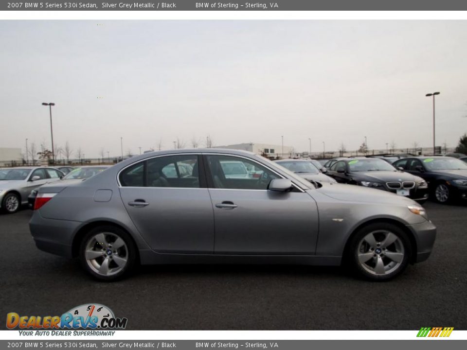 2007 BMW 5 Series 530i Sedan Silver Grey Metallic / Black Photo #7