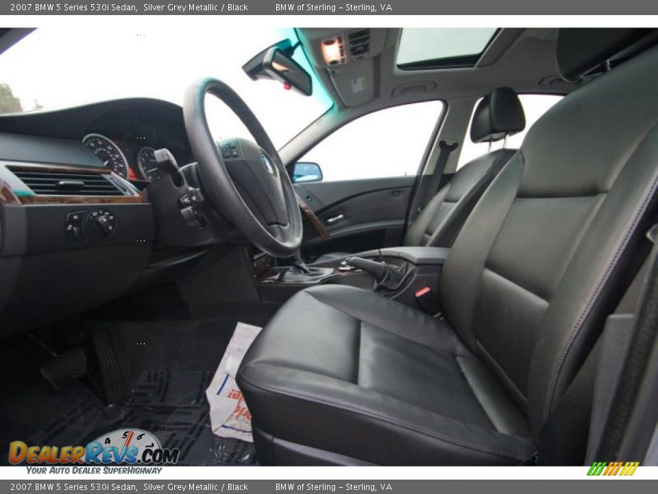 2007 BMW 5 Series 530i Sedan Silver Grey Metallic / Black Photo #9