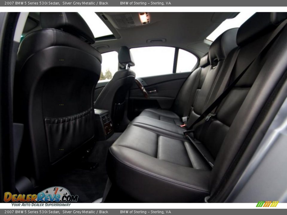 2007 BMW 5 Series 530i Sedan Silver Grey Metallic / Black Photo #10