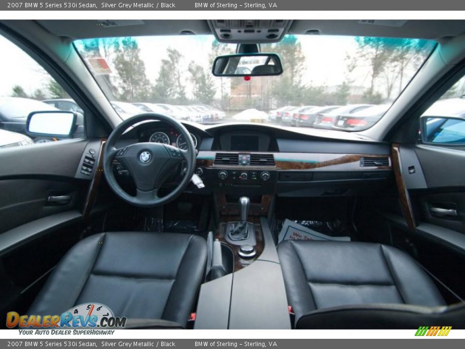 2007 BMW 5 Series 530i Sedan Silver Grey Metallic / Black Photo #11