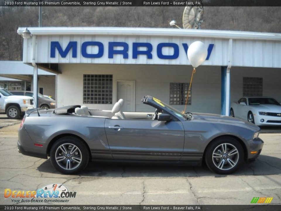 2010 Ford Mustang V6 Premium Convertible Sterling Grey Metallic / Stone Photo #1