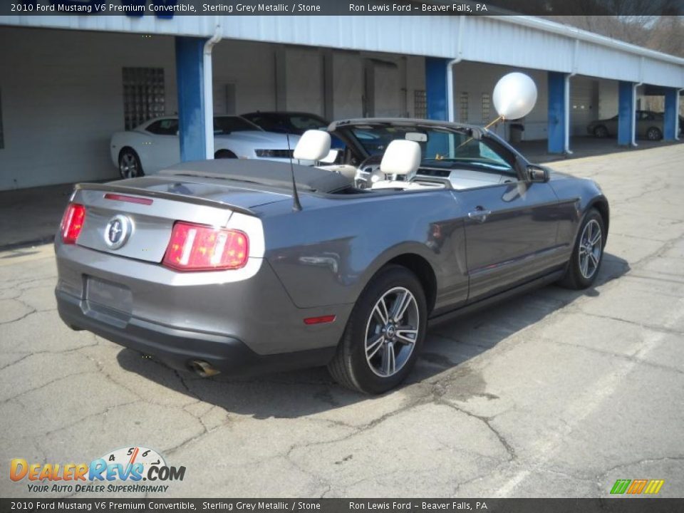 2010 Ford Mustang V6 Premium Convertible Sterling Grey Metallic / Stone Photo #2