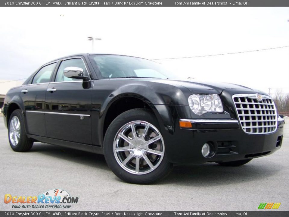 2010 Chrysler 300 C HEMI AWD Brilliant Black Crystal Pearl / Dark Khaki/Light Graystone Photo #1