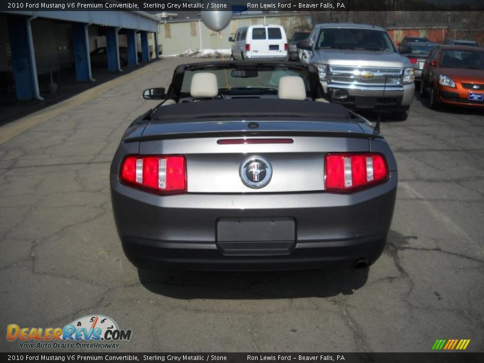 2010 Ford Mustang V6 Premium Convertible Sterling Grey Metallic / Stone Photo #3
