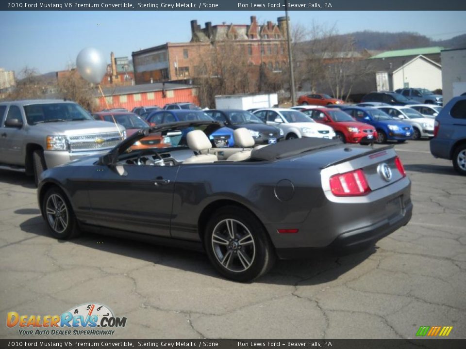 2010 Ford Mustang V6 Premium Convertible Sterling Grey Metallic / Stone Photo #4
