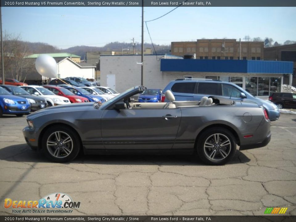 2010 Ford Mustang V6 Premium Convertible Sterling Grey Metallic / Stone Photo #5