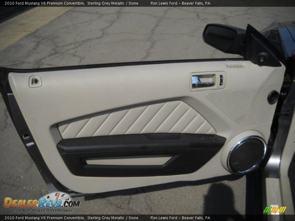 2010 Ford Mustang V6 Premium Convertible Sterling Grey Metallic / Stone Photo #6