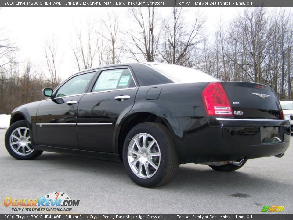 2010 Chrysler 300 C HEMI AWD Brilliant Black Crystal Pearl / Dark Khaki/Light Graystone Photo #4