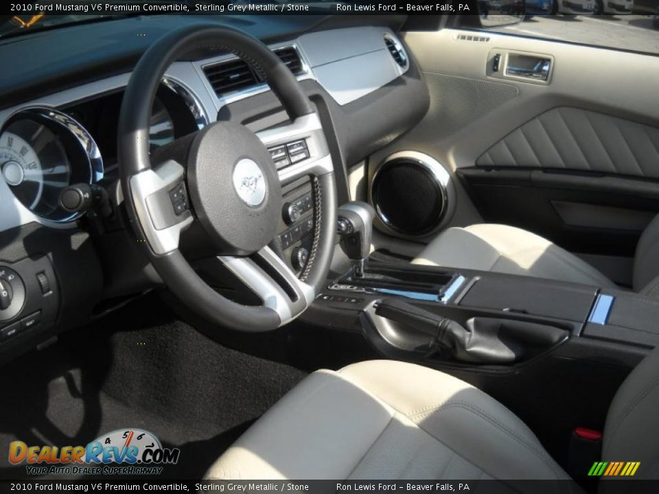 2010 Ford Mustang V6 Premium Convertible Sterling Grey Metallic / Stone Photo #7