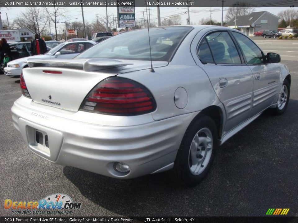 2001 Pontiac Grand Am SE Sedan Galaxy Silver Metallic / Dark Pewter Photo #6