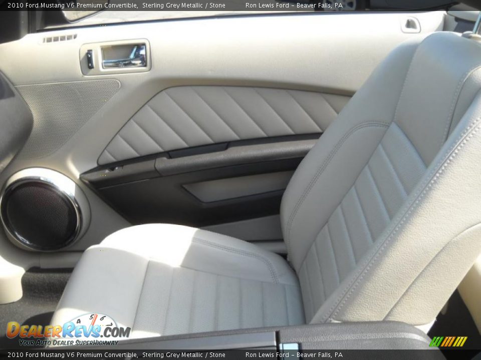 2010 Ford Mustang V6 Premium Convertible Sterling Grey Metallic / Stone Photo #8