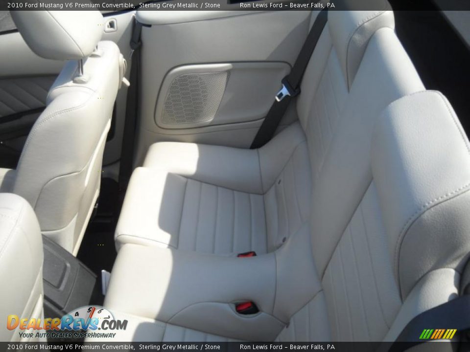 2010 Ford Mustang V6 Premium Convertible Sterling Grey Metallic / Stone Photo #10