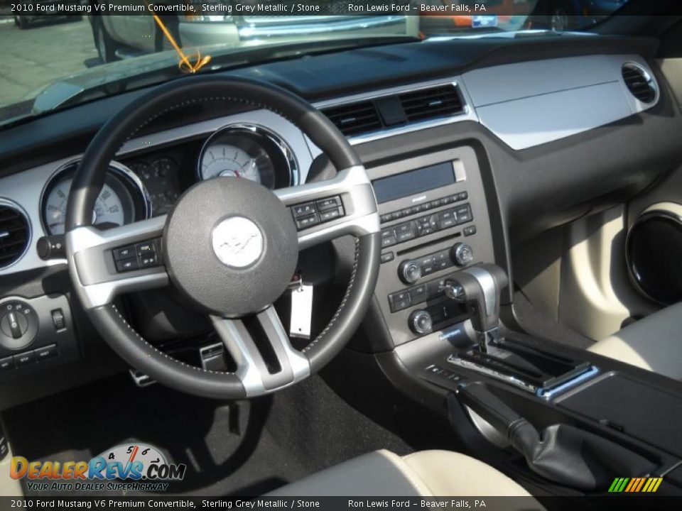2010 Ford Mustang V6 Premium Convertible Sterling Grey Metallic / Stone Photo #11