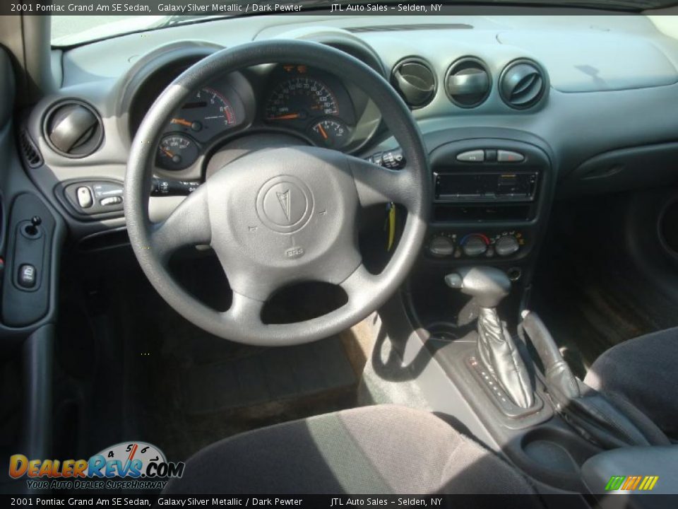 2001 Pontiac Grand Am SE Sedan Galaxy Silver Metallic / Dark Pewter Photo #12