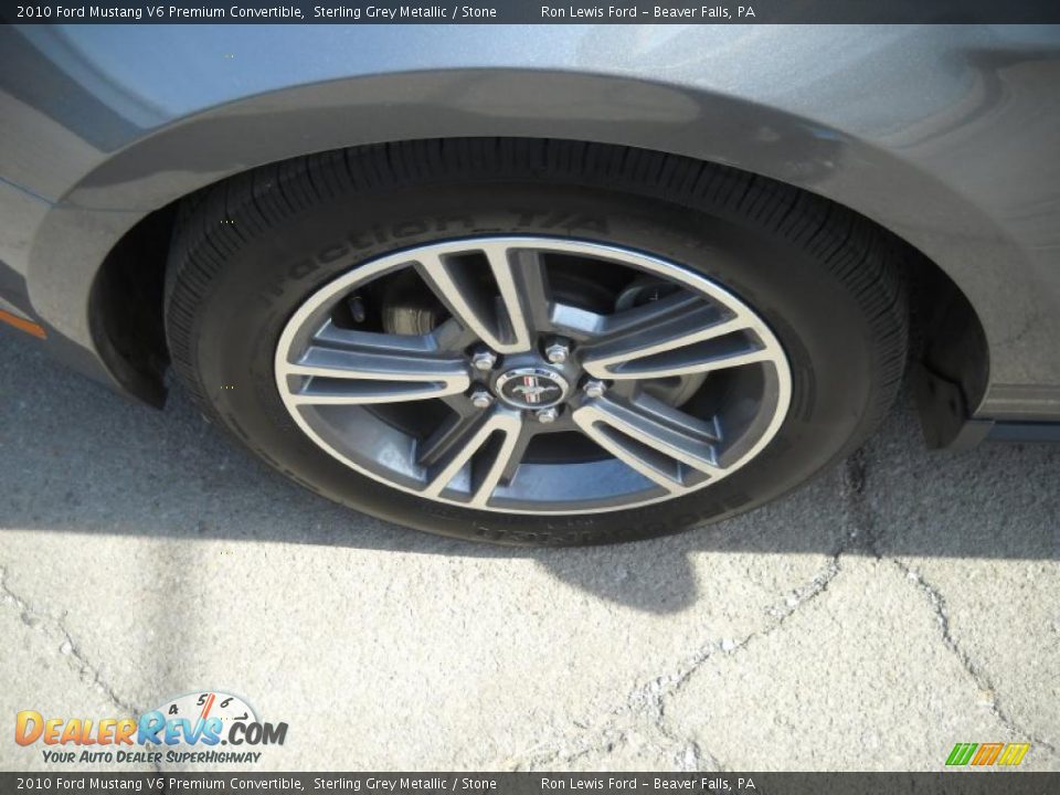 2010 Ford Mustang V6 Premium Convertible Sterling Grey Metallic / Stone Photo #14