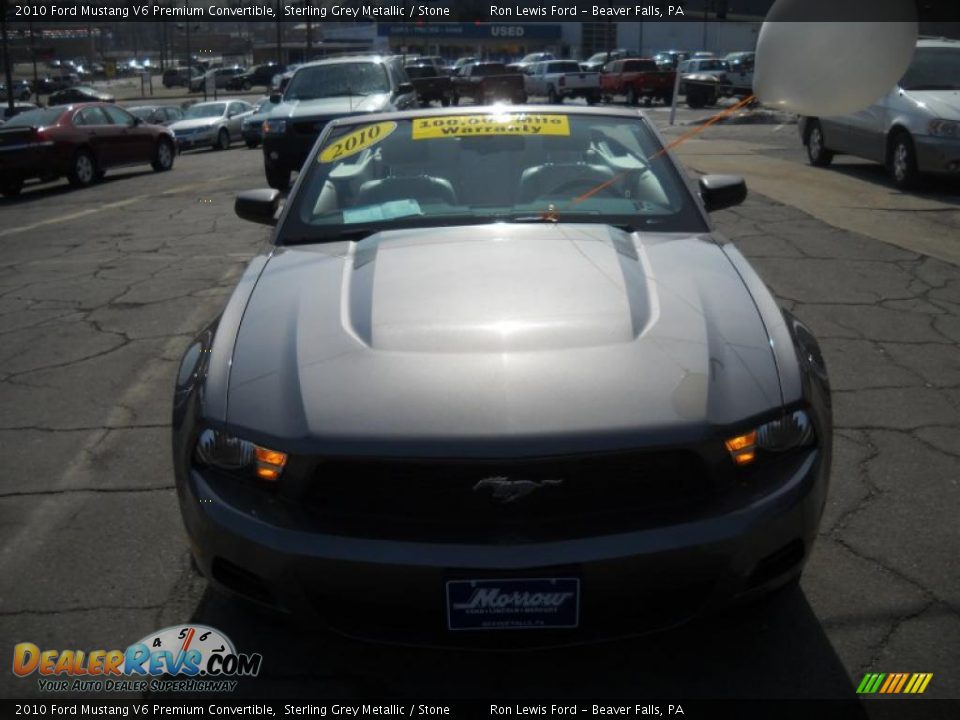 2010 Ford Mustang V6 Premium Convertible Sterling Grey Metallic / Stone Photo #16