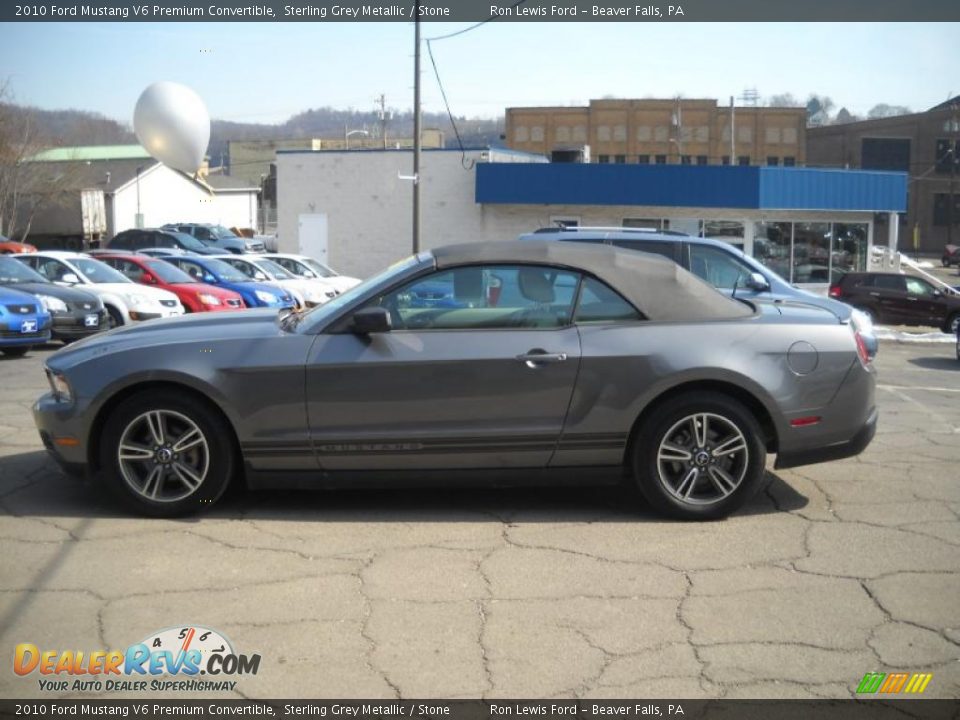 2010 Ford Mustang V6 Premium Convertible Sterling Grey Metallic / Stone Photo #18