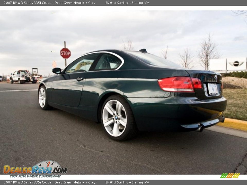 2007 BMW 3 Series 335i Coupe Deep Green Metallic / Grey Photo #4