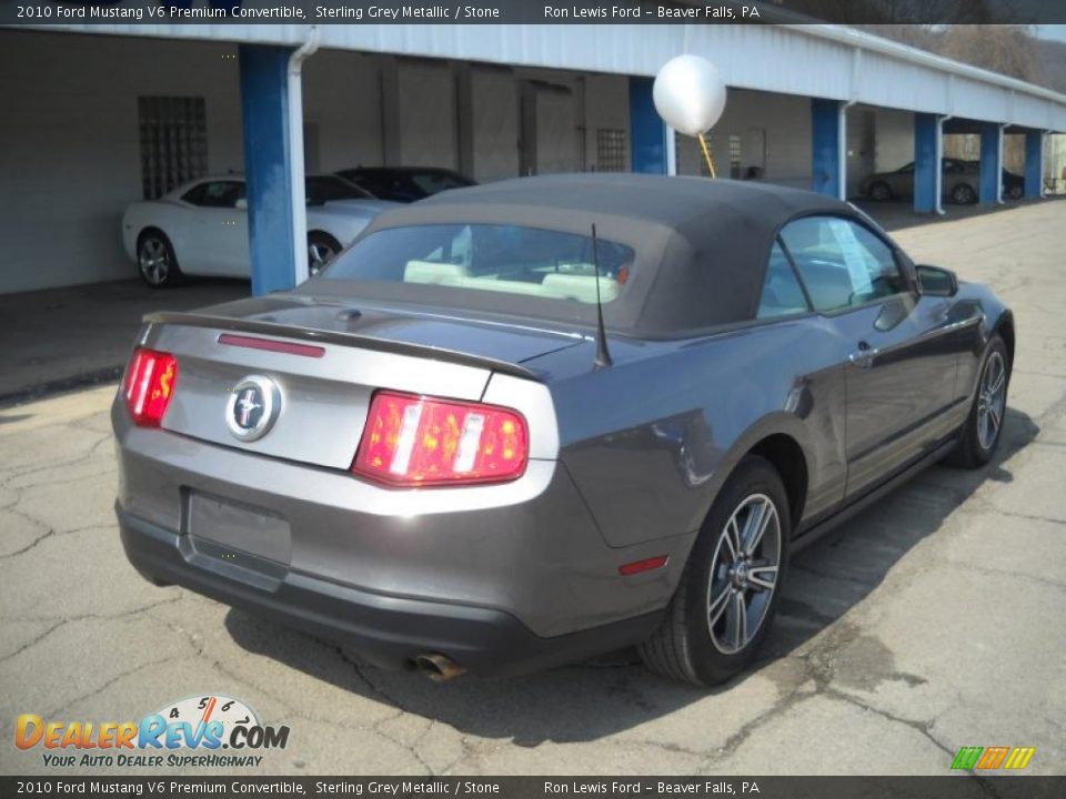 2010 Ford Mustang V6 Premium Convertible Sterling Grey Metallic / Stone Photo #19