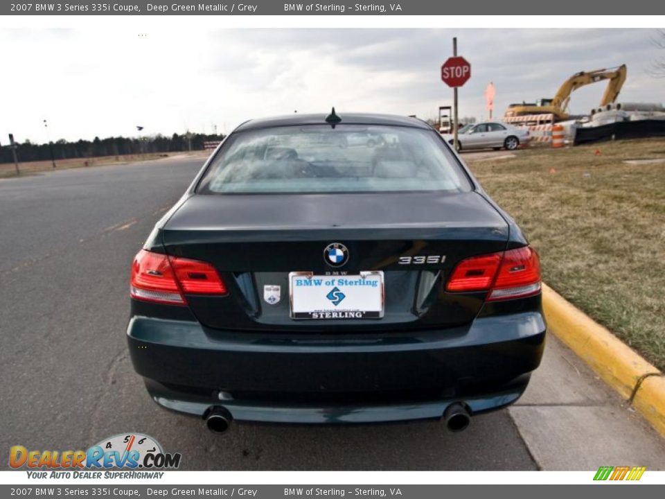 2007 BMW 3 Series 335i Coupe Deep Green Metallic / Grey Photo #5