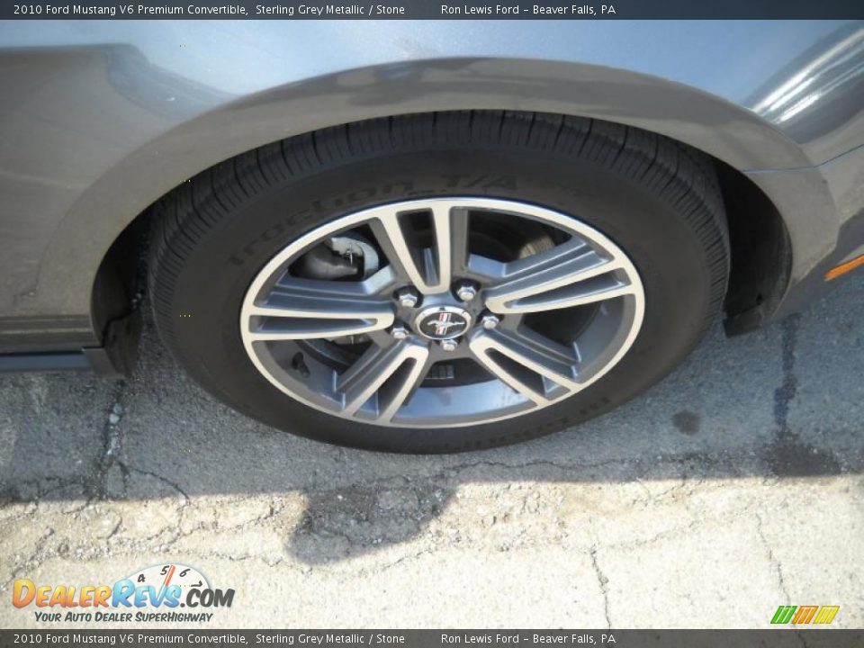 2010 Ford Mustang V6 Premium Convertible Sterling Grey Metallic / Stone Photo #20