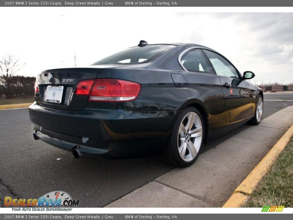 2007 BMW 3 Series 335i Coupe Deep Green Metallic / Grey Photo #6