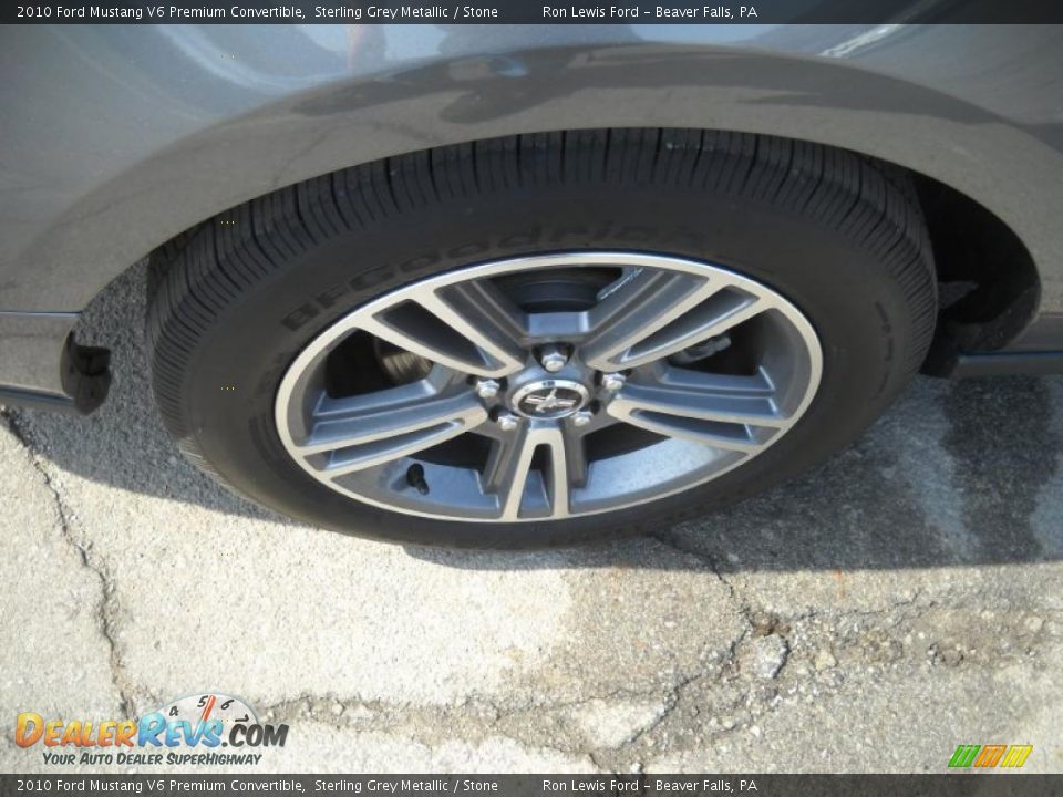 2010 Ford Mustang V6 Premium Convertible Sterling Grey Metallic / Stone Photo #21
