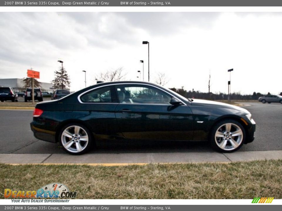 2007 BMW 3 Series 335i Coupe Deep Green Metallic / Grey Photo #7