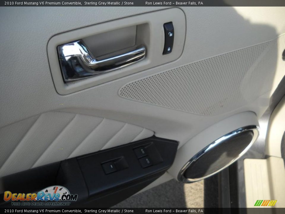 2010 Ford Mustang V6 Premium Convertible Sterling Grey Metallic / Stone Photo #22