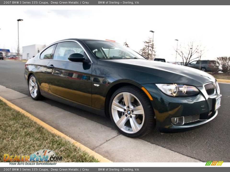 2007 BMW 3 Series 335i Coupe Deep Green Metallic / Grey Photo #8